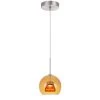 5.5 in. Amber Clear Metal and Glass Indoor Pendant with Integrated LED by CAL Lighting