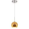 5.5 in. Integrated LED Amber Smoke Clear Metal and Glass Indoor Pendant by CAL Lighting
