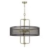 Leiden 31.5 in. H 6-Light Antique Brass/Black Metal Chandelier by CAL Lighting