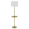 62 in. Antique Brass Metal Floor Lamp with 2 USB Charging Ports by CAL Lighting