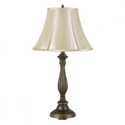 Meath 28 in. H Antique Brass Aluminum Cast Table Lamp by CAL Lighting