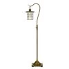 59. 25 in. H Antique Brass Metal Floor Lamp with Glass Shade by CAL Lighting
