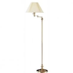 59 in. Antique Brass Swing Arm Metal Floor Lamp by CAL Lighting