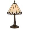 13 in. Antique Bronze Metal Table Lamp with Tiffany Glass Shade by CAL Lighting