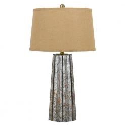 29.5 in. H Glass Table Lamp in Antique Mirror by CAL Lighting