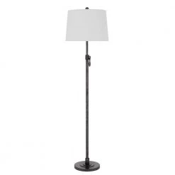 62 in. Antique Silver Floor Lamp with Adjustable Height by CAL Lighting