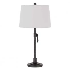 Riverwood 14 in. Antique Silver Metal Table Lamp with Weighted Base by CAL Lighting