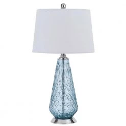 27 in. H Aqua Blue Glass Table Lamp by CAL Lighting
