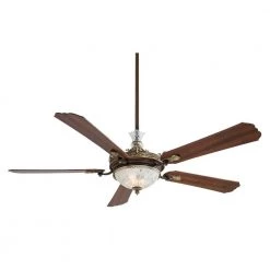 Cristafano 68 in. LED Indoor Belcaro Walnut Ceiling Fan with Wall Control by MINKA-AIRE