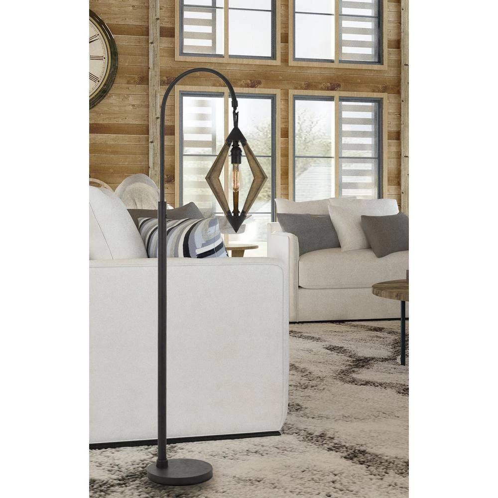 67 in. Black Metal Floor Lamp with Edison Bulb by CAL Lighting - Image 2
