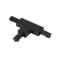 0.8 in. H Black Single Circuit T-Shape Metal Track Lighting Connector with Left Polarity for H-Type by CAL Lighting
