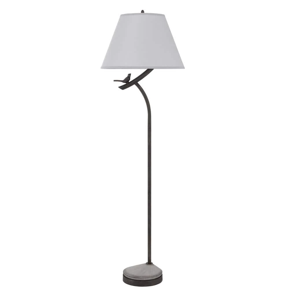 60 in. Black Iron Finish Metal Floor Lamp with Organic Design by CAL Lighting