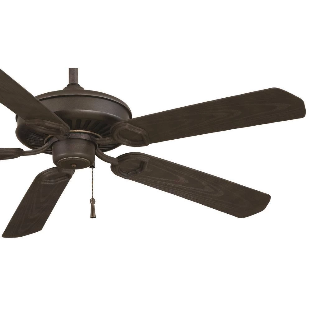 Sundowner 54 in. Indoor/Outdoor Black Iron with Aged Iron Ceiling Fan by MINKA-AIRE - Image 3