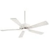 Contractor 52 in. Integrated LED Indoor Bone White Ceiling Fan with Light with Remote Control by MINKA-AIRE