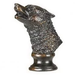 Wolf Resin 1.5 in. Brown Lamp Finial by CAL Lighting