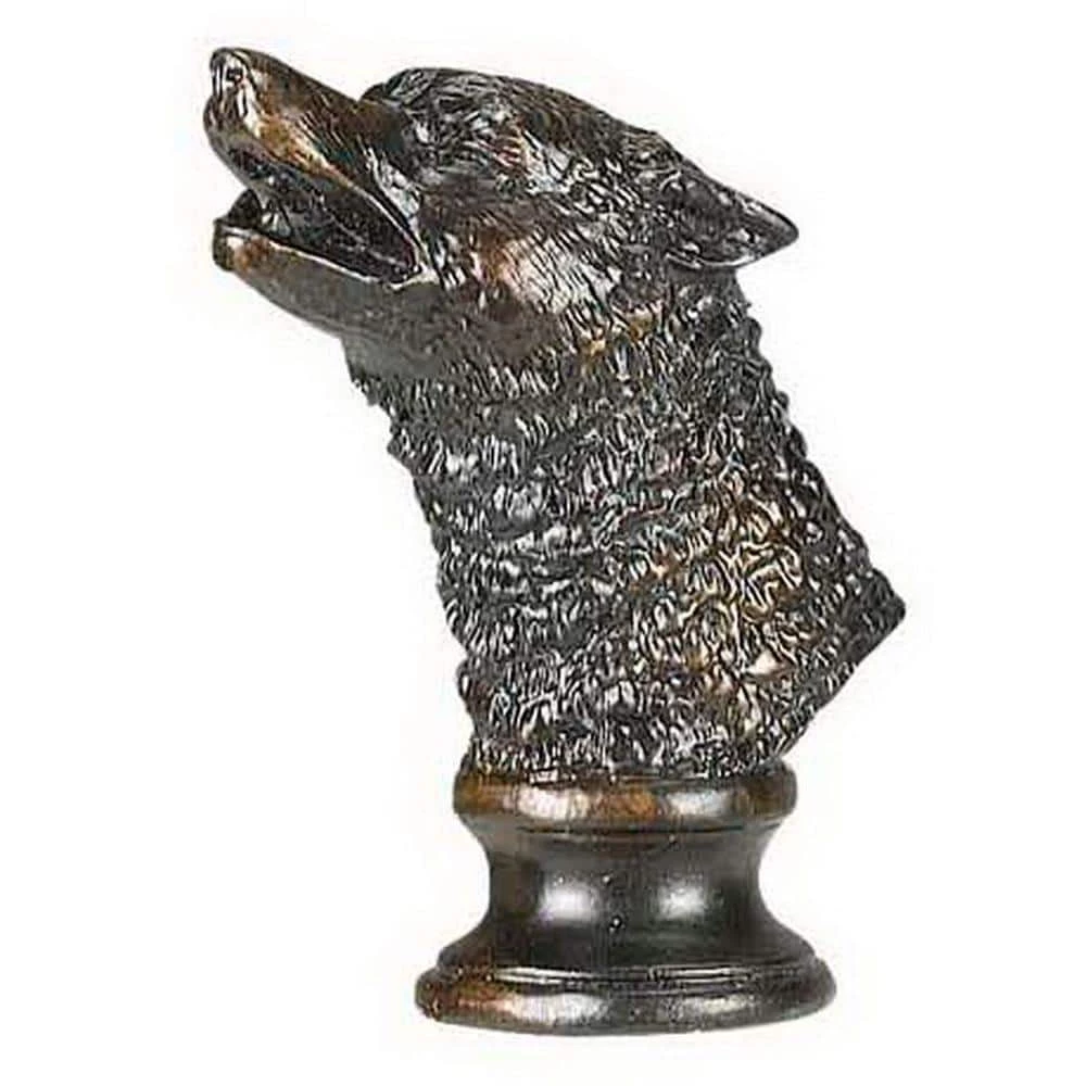 Wolf Resin 1.5 in. Brown Lamp Finial by CAL Lighting
