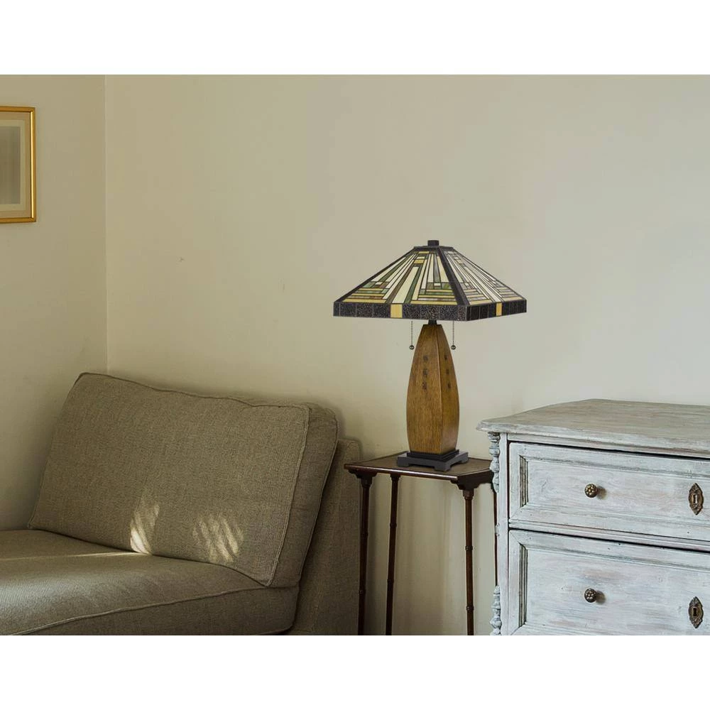 27 in. Brown Resin Table Lamp with Shade by CAL Lighting - Image 2