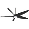Ellipse 60 in. Integrated LED Indoor Brushed Nickel Coal Blades Smart Ceiling Fan with Light and Remote Control by MINKA-AIRE