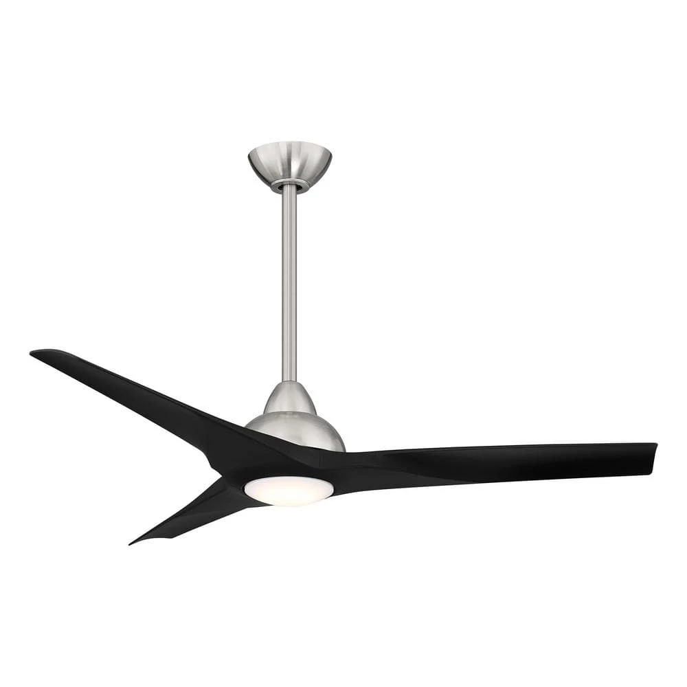 Trislander 52 in. LED Indoor Brushed Nickel Ceiling Fan with Remote by MINKA-AIRE