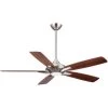 Dyno 52 in. Integrated LED Indoor Brushed Nickel Ceiling Fan with Remote Control by MINKA-AIRE