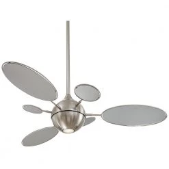 Cirque 54 in. LED Indoor Brushed Nickel Ceiling Fan with Light and Wall Control by MINKA-AIRE