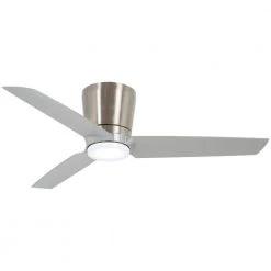 Pure 48 in. Integrated LED Indoor Brushed Nickel Ceiling Fan with Light Kit with Wall Control by MINKA-AIRE