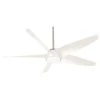 Ellipse 60 in. Integrated LED Indoor Brushed Nickel White Blades Smart Ceiling Fan with Light and Remote Control by MINKA-AIRE
