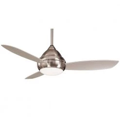 Concept I Wet 58 in. Integrated LED Indoor/Outdoor Brushed Nickel Wet Ceiling Fan with Light with Remote Control by MINKA-AIRE