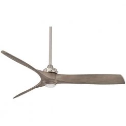 Aviation 60 in. Integrated LED Indoor Brushed Nickel and Ash Maple Ceiling Fan with Light with Remote Control by MINKA-AIRE