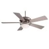 Supra 52 in. LED Indoor Brushed Steel and Silver Ceiling Fan with Light and Remote Control by MINKA-AIRE