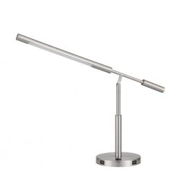 Auray 16 in. Brushed Steel Metal Indoor Desk Lamp with LED by CAL Lighting