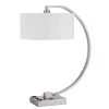 26 in. Brushed Steel Metal Desk Lamp with 2 Power Outlets by CAL Lighting