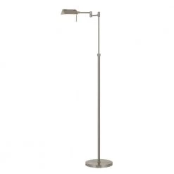 61 in. Brushed Steel Floor Lamp with Adjustable Swing Arm by CAL Lighting