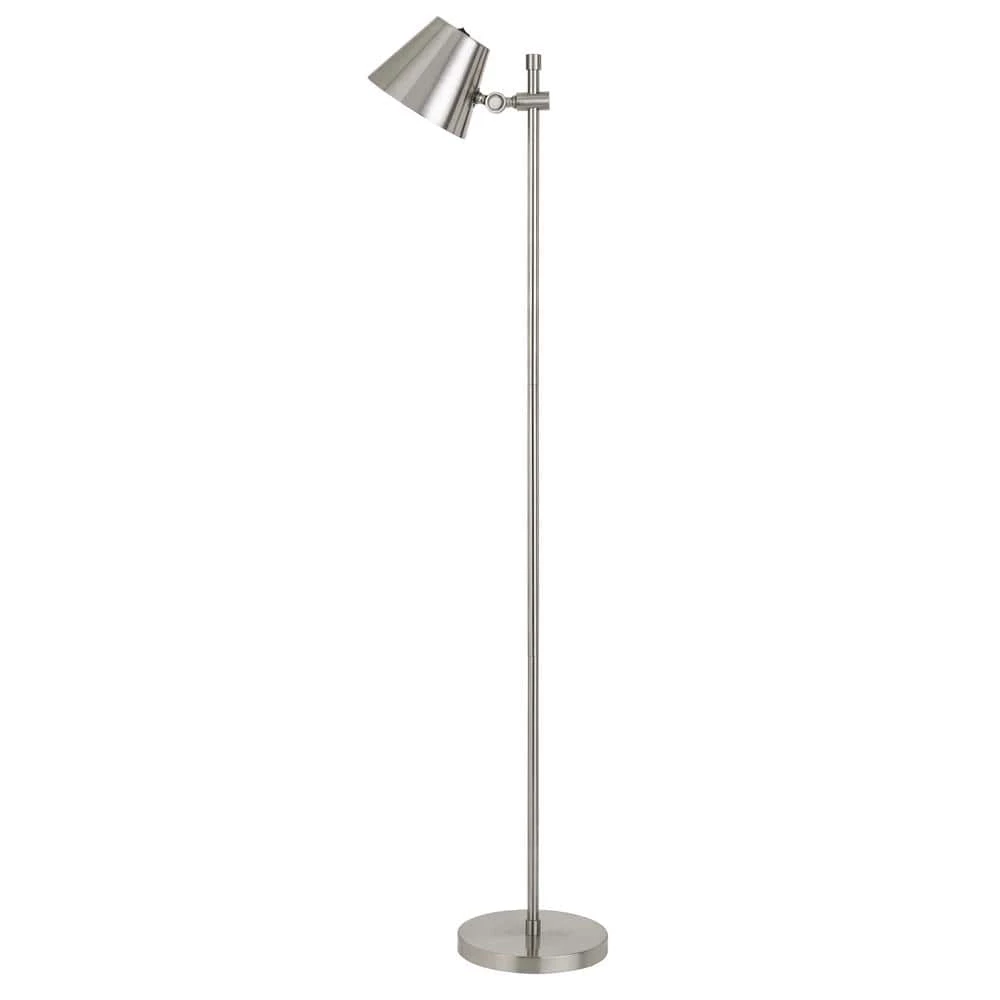 Vaduz 62.2 in. H Brushed Steel Metal Floor Lamp by CAL Lighting