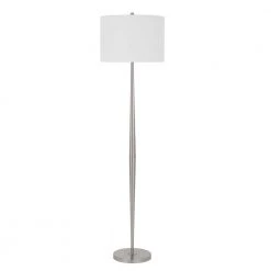 62 in. Brushed Steel Metal Indoor Floor Lamp with Shade by CAL Lighting