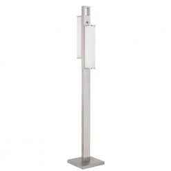61 in. Brushed Steel Metal Floor Lamp with Acrylic Shade by CAL Lighting