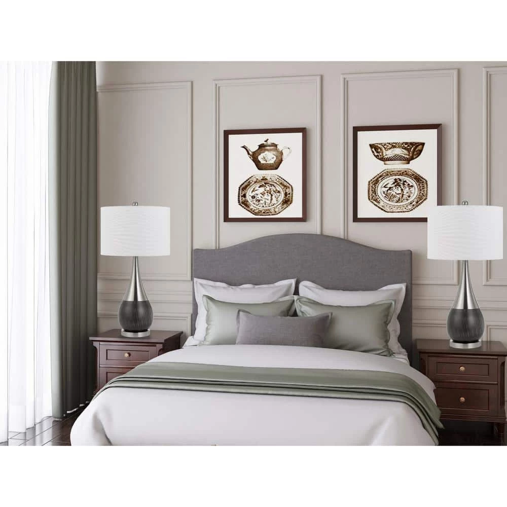 29 in. H Brushed Steel Metal Table Lamp Featuring a Bowling Pin Shape Body by CAL Lighting - Image 2