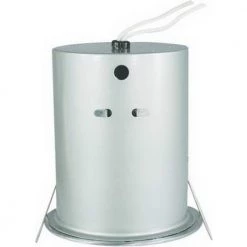 Hardwired Brushed Steel Puck Light with Under Cabinet Housing by CAL Lighting