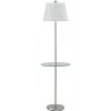 60 in. Andros Glass Table Lamp in Brushed Steel by CAL Lighting