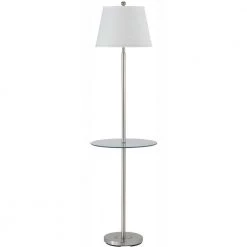 60 in. Andros Glass Table Lamp in Brushed Steel by CAL Lighting