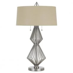30 in. Brushed Steel Metal Table Lamp by CAL Lighting
