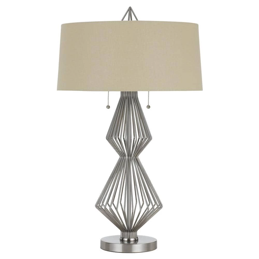 30 in. Brushed Steel Metal Table Lamp by CAL Lighting