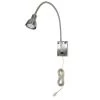 30.38 in. H 1-Light Brushed Steel Gooseneck Wall Sconce with LED Bulb by CAL Lighting
