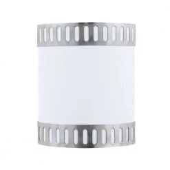 10 1/2 in. x 9 in. 18-Watt in Brushed Steel PLC Wall Lamp by CAL Lighting