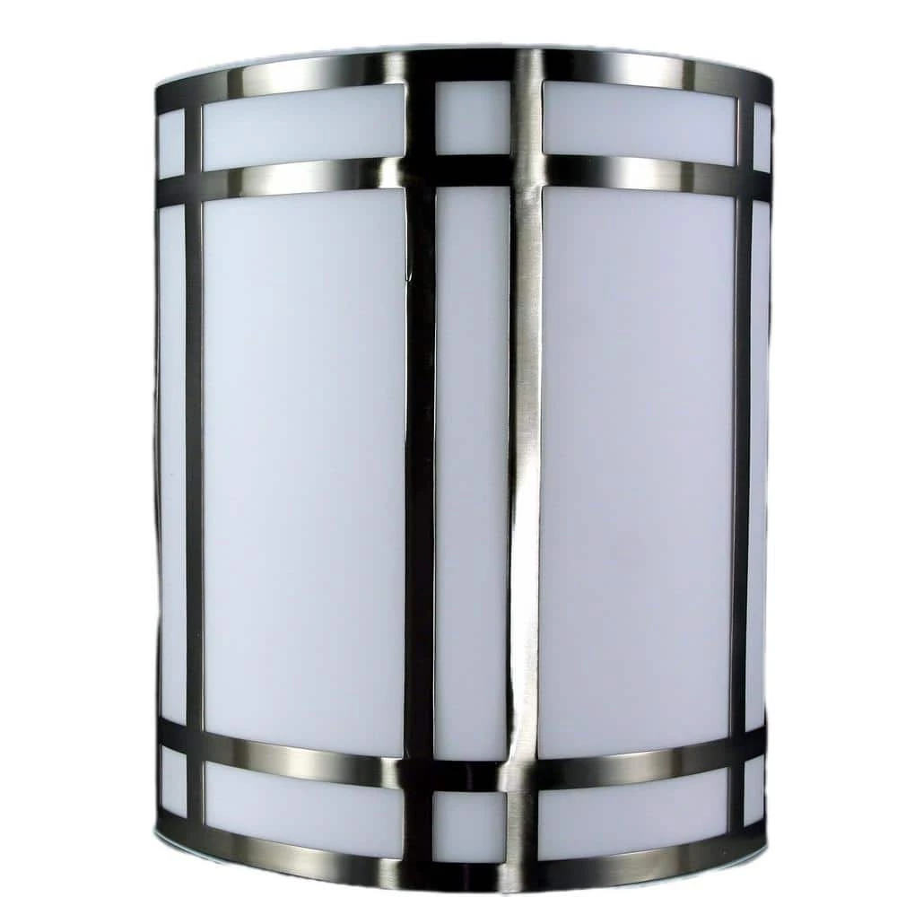 LA-162-BS 10 1/2 in. x 9 In.PLC 1 Light Wall Lamp In Brushed Steel Finish by CAL Lighting