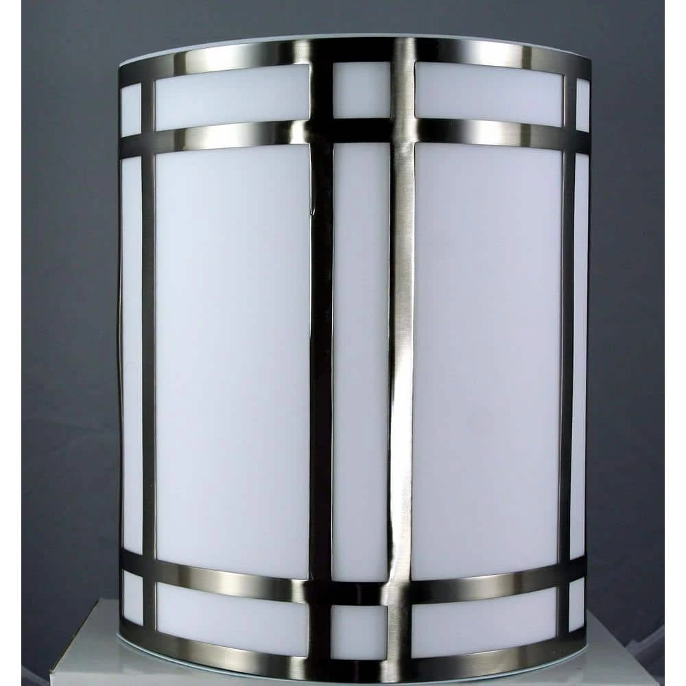 LA-162-BS 10 1/2 in. x 9 In.PLC 1 Light Wall Lamp In Brushed Steel Finish by CAL Lighting - Image 2