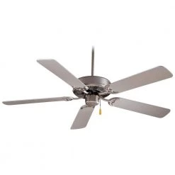 Contractor 52 in. Indoor Brushed Steel Ceiling Fan by MINKA-AIRE