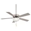 Contractor Uni-Pack 52 in. LED Indoor Brushed Steel Ceiling Fan with Light Kit by MINKA-AIRE