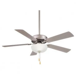 Contractor Uni-Pack 52 in. LED Indoor Brushed Steel Ceiling Fan with Light Kit by MINKA-AIRE