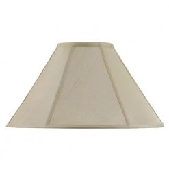11 in. Cream Fabric Vertical Piped Coolie Shade by CAL Lighting